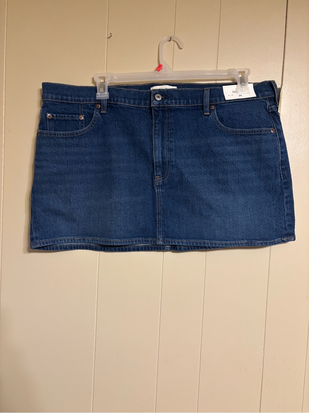 Abercrombie & Fitch Dark Blue Denim Mini Skirt